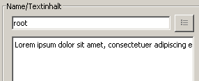 Knotentext ohne Zeilenumbruch
