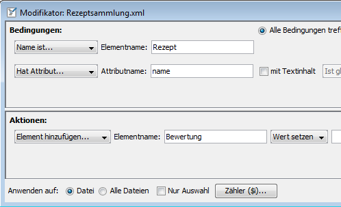 Beispiel für Modifikator