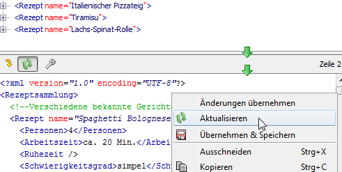 XML-Text aktualisieren