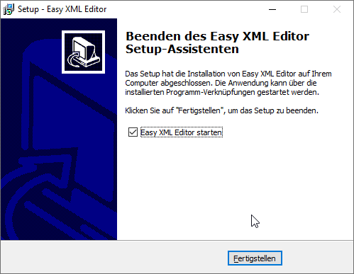 Abschluss der Installation