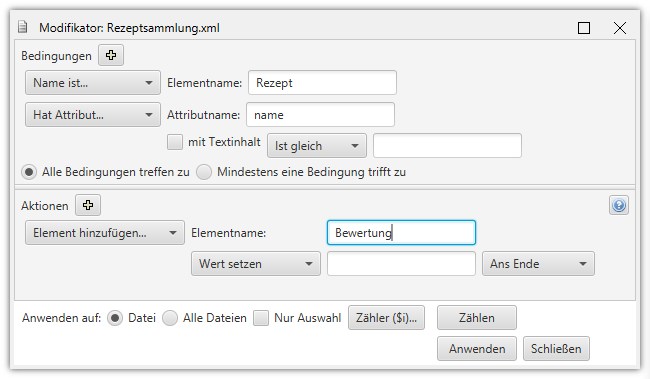Beispiel für Modifikator