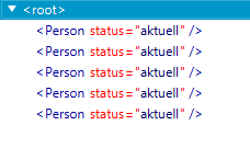 Neu hinzugefügte Elementknoten