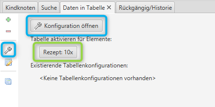 Tab Daten in Tabelle